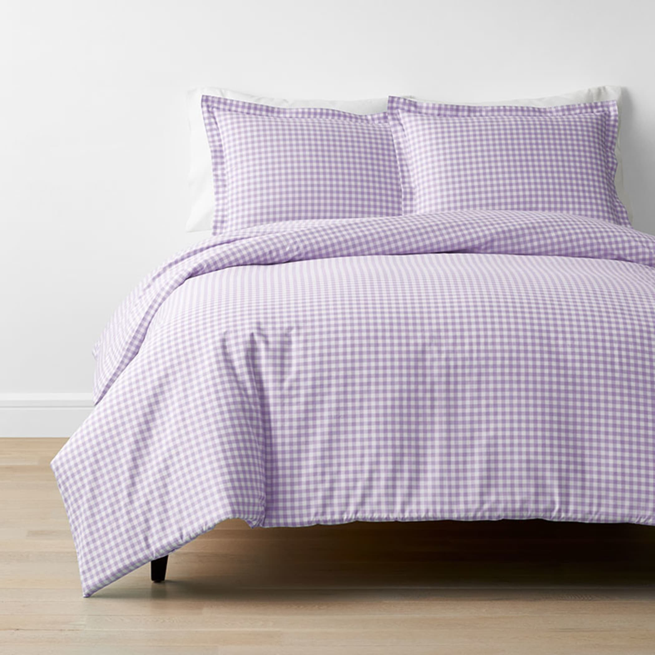 Company Kids™ Gingham Organic Cotton Percale Duvet Cover Set | The Company Store