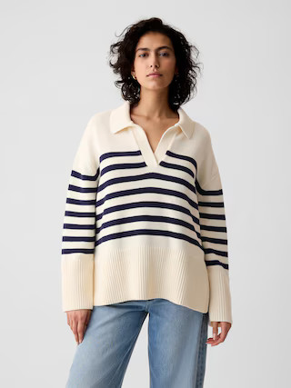 24/7 Split-Hem Polo Sweater | Gap (US)