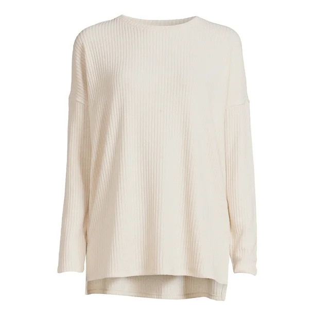 Time and Tru Women's Ribbed Tunic Top, Sizes S-XXXL | Walmart (US)