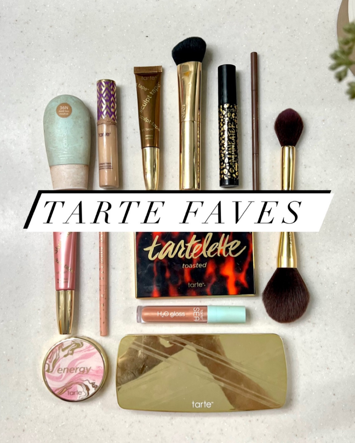 Tarte faves! code: SARAH
Foundation: 32N 
Shape Tape: Light-med neutral, light med sand
Sculpt Tape: Cool bronze
Blush Tape: Pink
Brows: Med brown
Gloss: Sandy Toes

