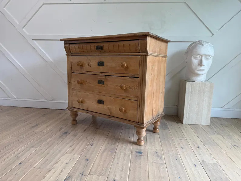 Antique Pine Chest of Drawers | English Country Dresser | Vintage Pine Chest | Etsy (Global)
