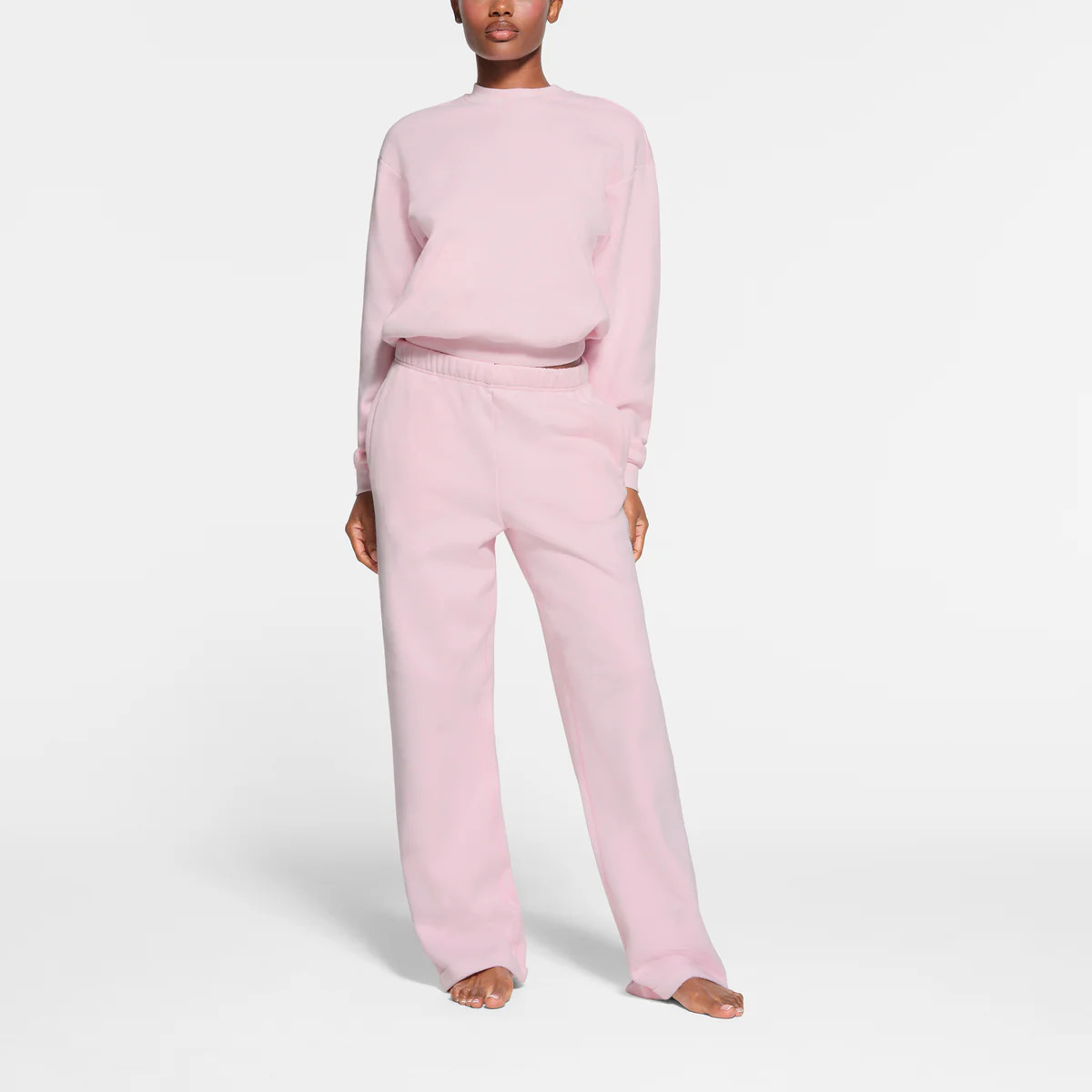 COTTON FLEECE CLASSIC STRAIGHT LEG PANT | CHERRY BLOSSOM | SKIMS (US)