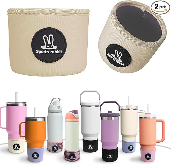 Sports rabbit Water Bottle Boot 2-Pack – Neoprene Sleeve for 18-40oz Cups – Easy to Clean, Re... | Amazon (US)