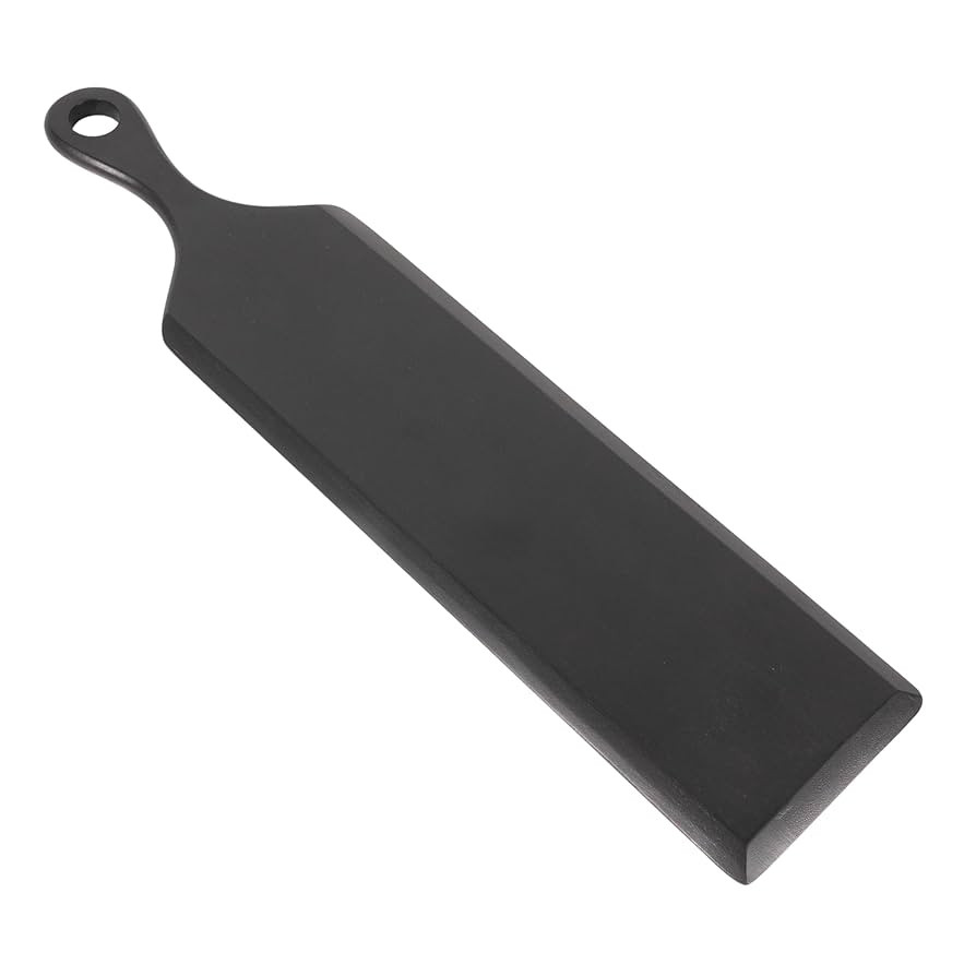 Bloomingville Acacia Wood Cheese and Cutting Board with Round Opening on Handle, Black | Amazon (US)