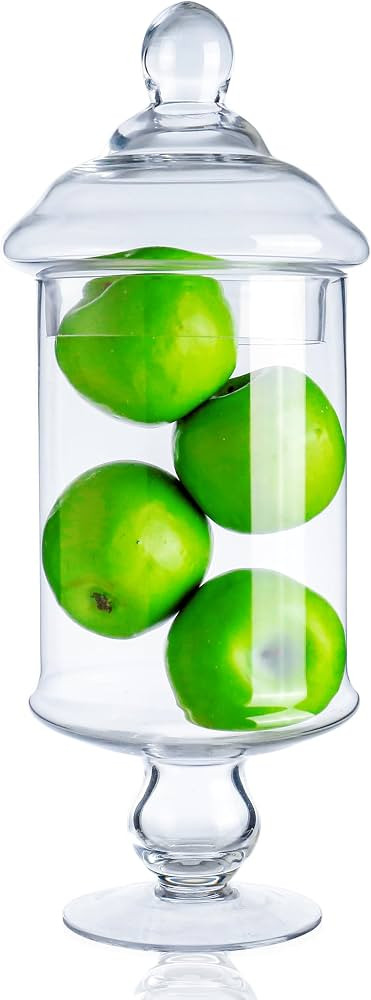Diamond Star Clear Glass Apothecary Jar Decorative Candy Buffet Jars Elegant Glass Storage Contai... | Amazon (US)