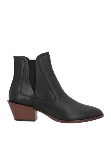 Tod's Woman Ankle boots Black Size 5.5 Soft Leather, Textile fibers | YOOX (US)