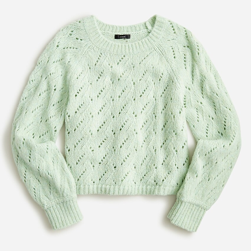 Pointelle crewneck sweater | J. Crew US