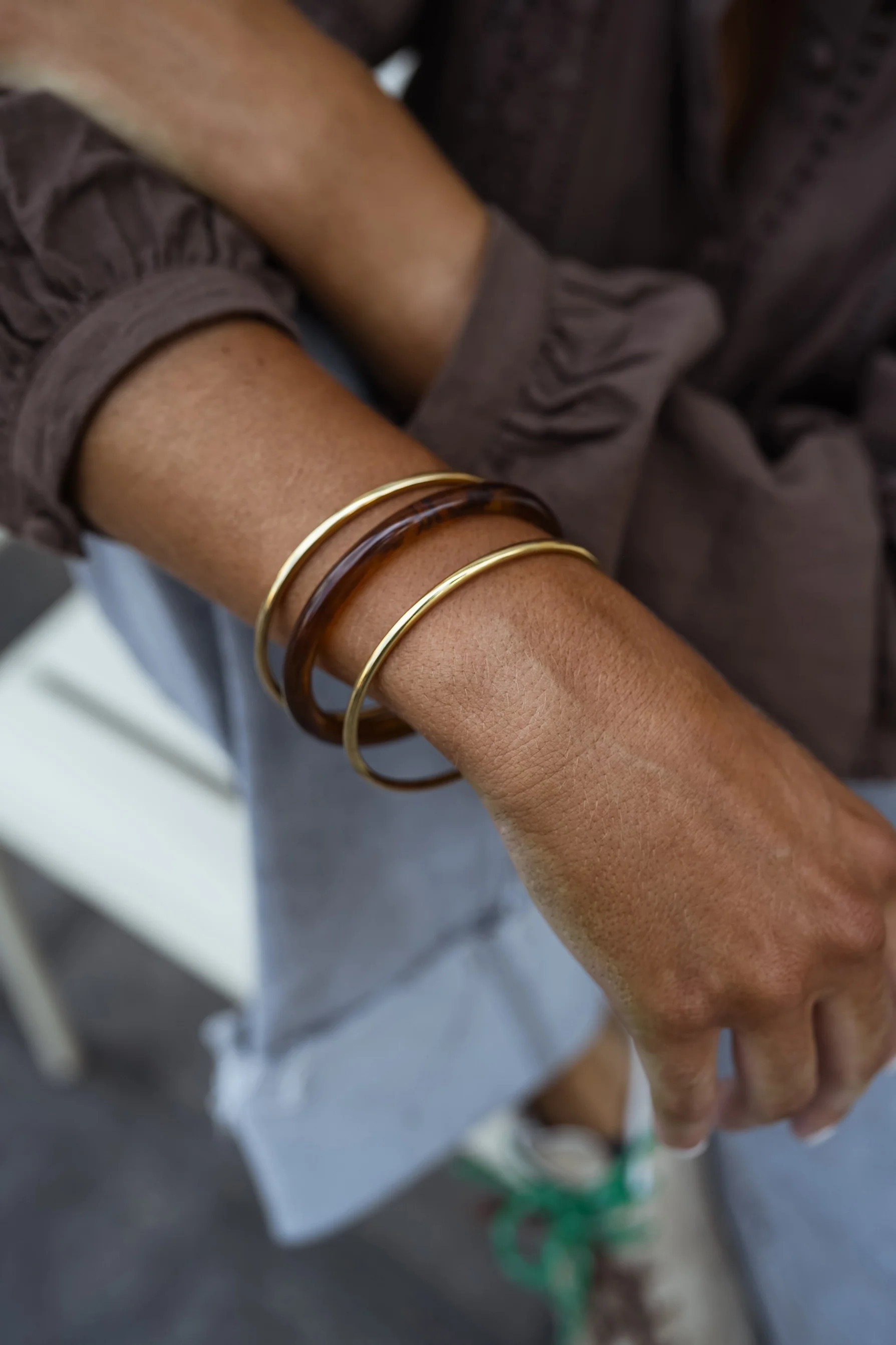 Brown and Golden Laria Bracelets | Easy Clothes