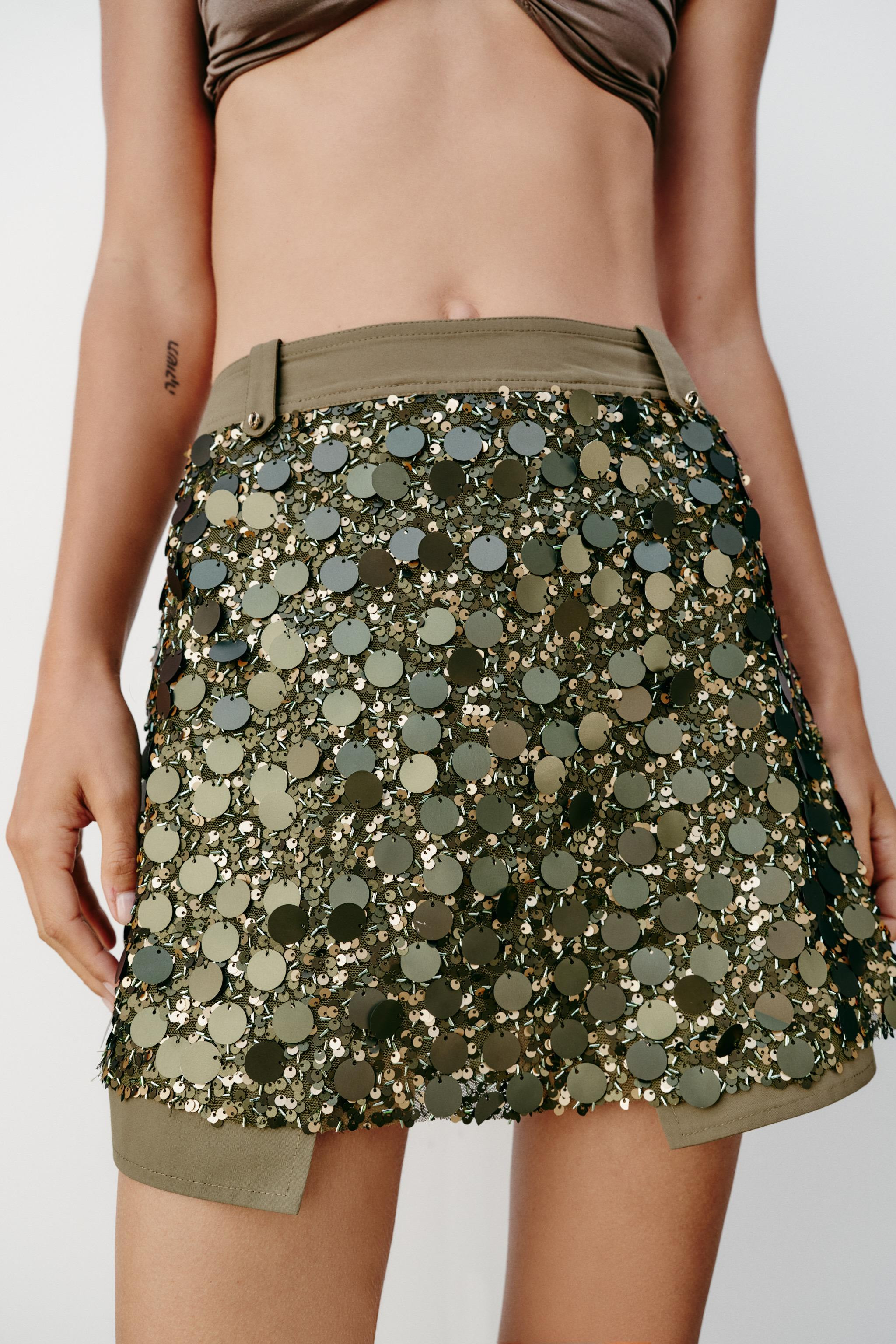 SEQUIN MINI SKIRT | Zara US