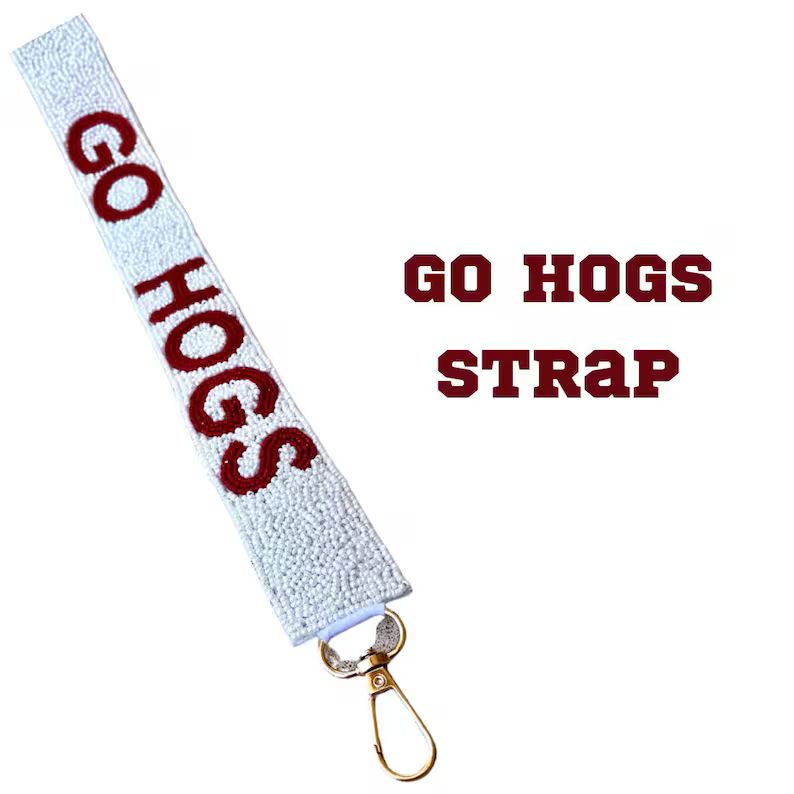 WOO PIG SOOIE Beaded Bag Strap College Game Day Arkansas - Etsy | Etsy (US)