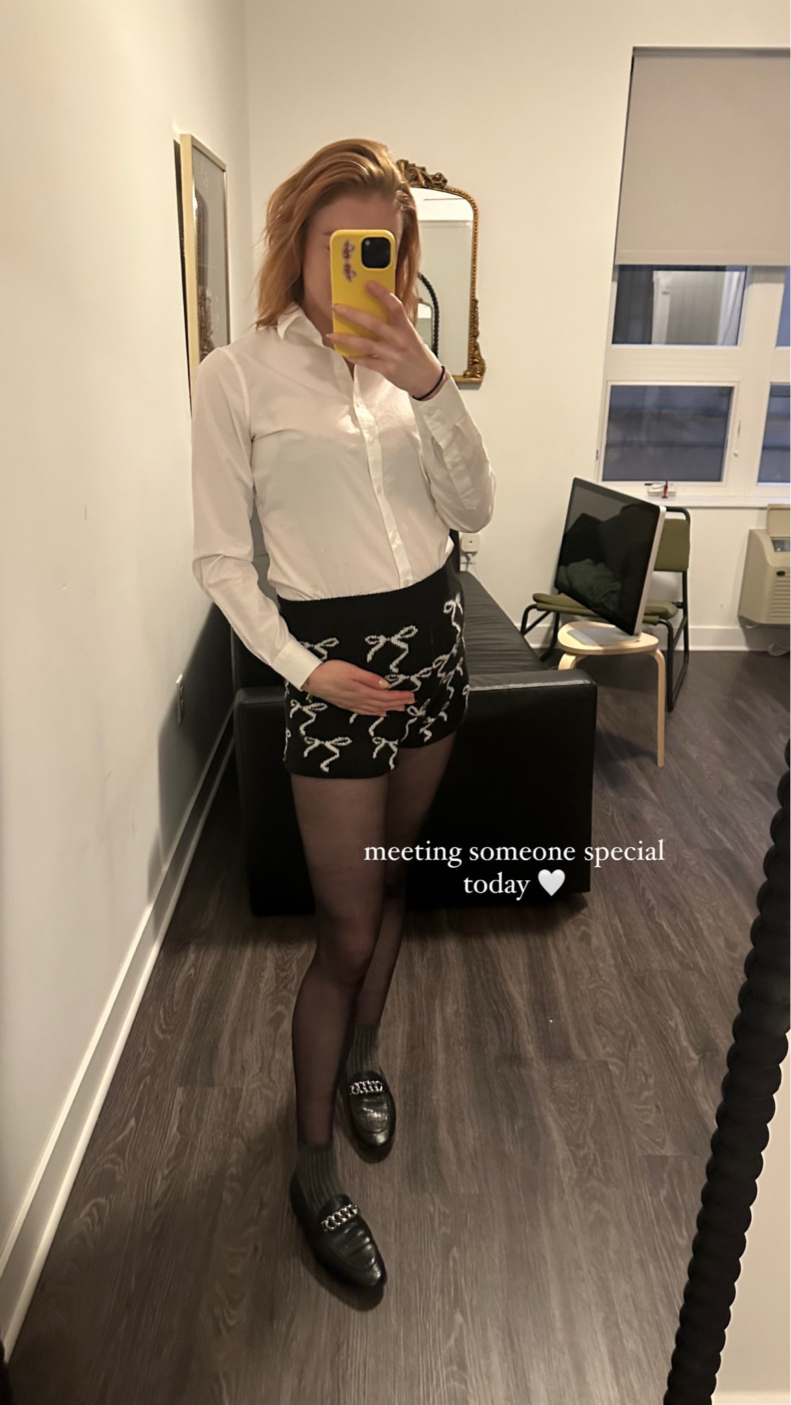 Holiday look ✨🎄
Sweater shorts I am wearing a size small and 20 weeks pregnant- they are stretchy! 

#LTKGiftGuide #LTKHoliday #LTKBump