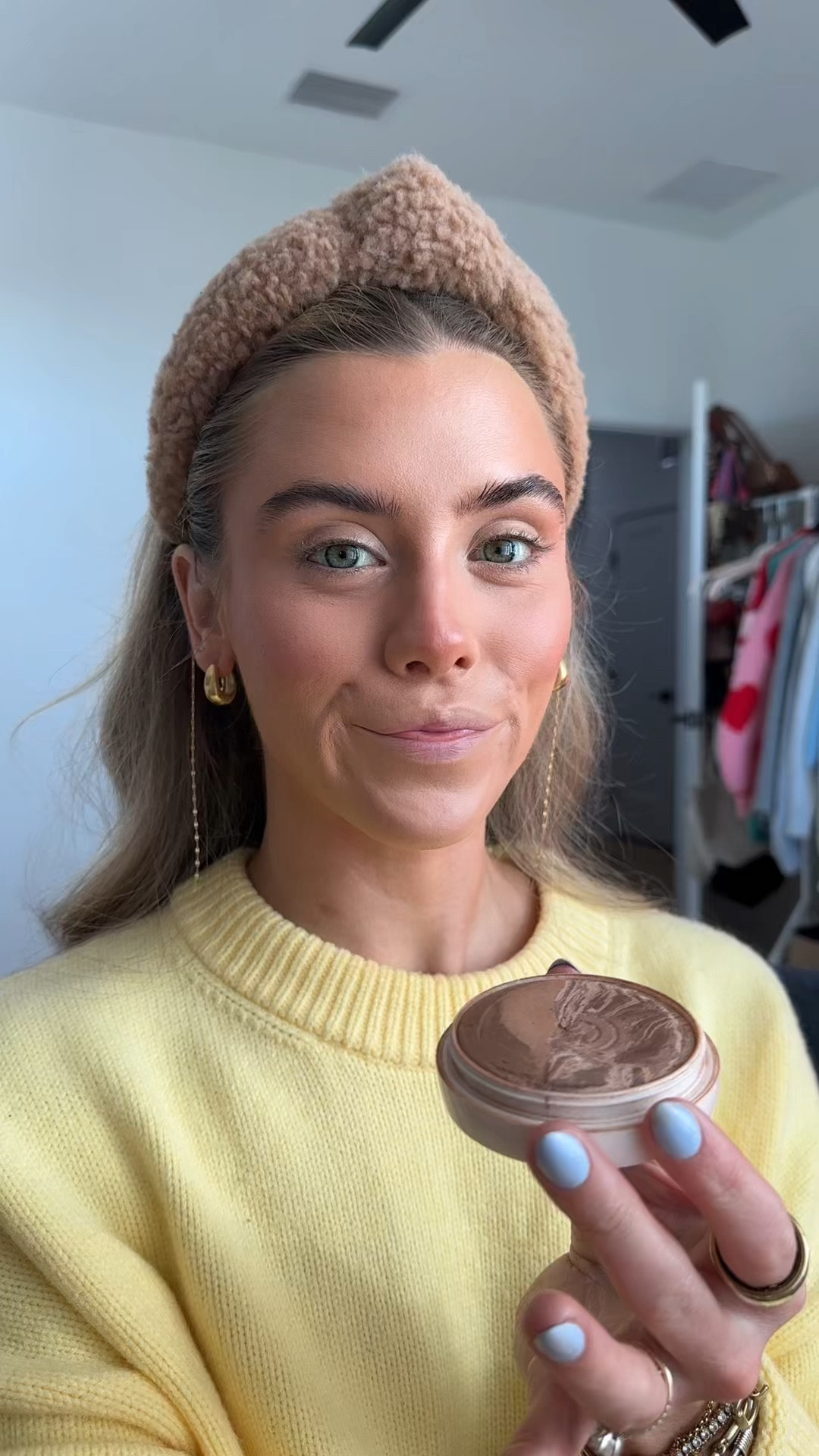 get ready with me 💛 skin needs to be hydrated so bioron calendula cream or magic molecule (code SLOANE15) for prep before my dibs beauty LoveBeam perfector shade 2. Natasha Denona foundation shade N6. My other foundation favorites include Lawless, Versed, and Haus Labs. Dibs Beauty shade 4 desert island duo as a bronzer and blush. Natasha Denona concealer shade N2. Huda beauty loose setting powder cherry peach powder. Make Beauty clear brow gel. Dibs beauty baked bronzer shade caramel cappuccino and Make Beauty powder blush in new moon. Makeup by Mario setting spray before lashes and lips and after those steps too. Urban Decay Brown Tubing Mascara. Dibs beauty pressed powder shade 111. MPH beauty lip liner shade skinny dip and ilia beauty Overglaze lip gloss in enamel. Finishing step, L’Oréal Paris 3 second setting mist setting spray. 

#LTKBeauty #LTKgrwm #LTKselfcare