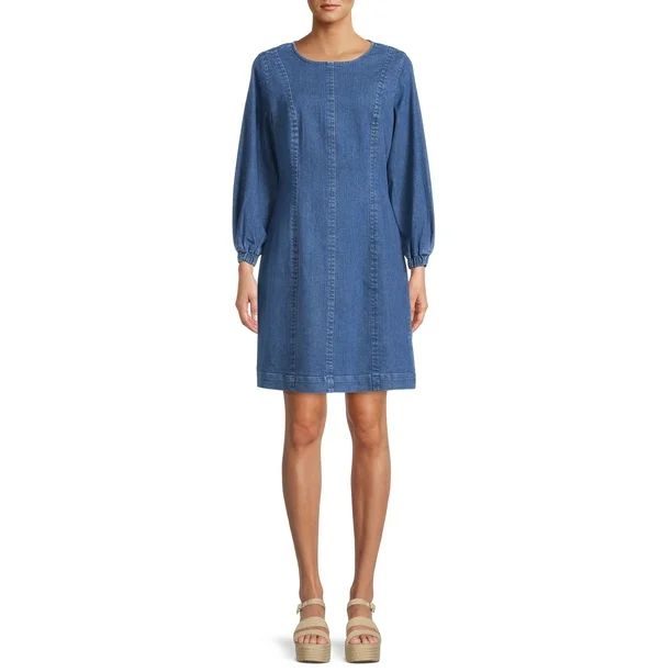 The Get - The Get Women's Long Sleeve Seamed Dress - Walmart.com | Walmart (US)