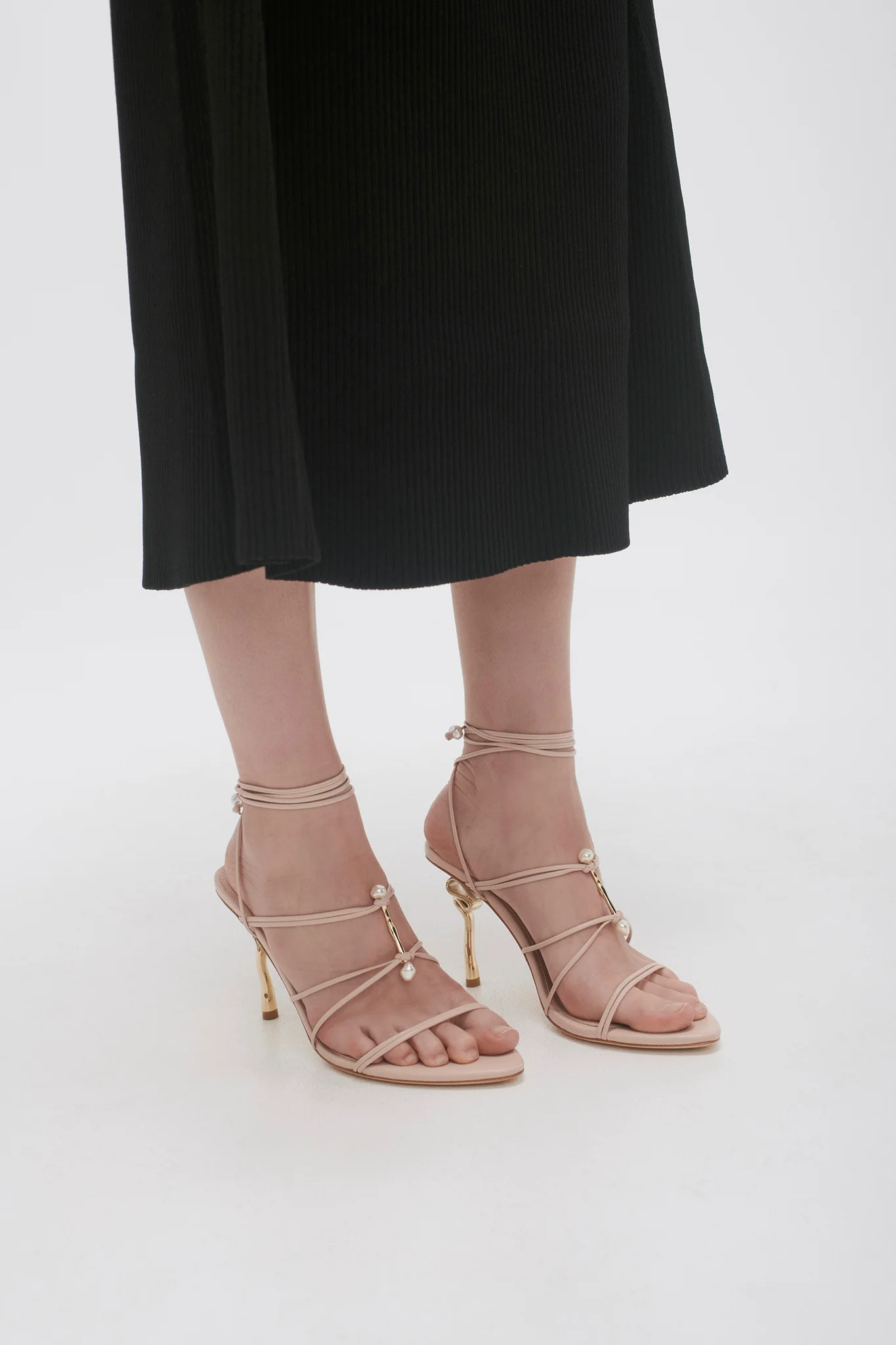 Perenna Pearl Bar Strappy Heel | aje. (US, UK, Europe, ROW)