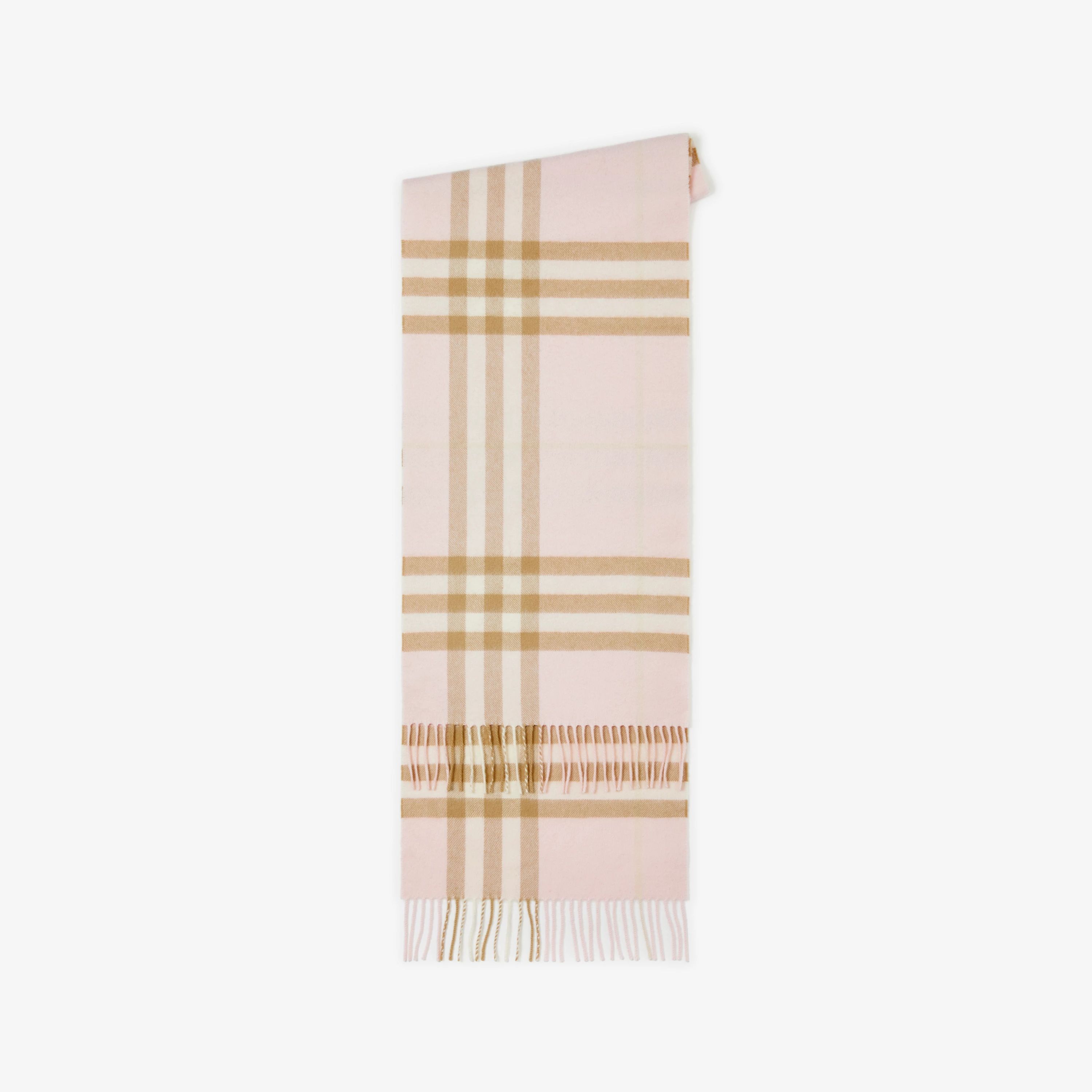 Check Cashmere Scarf in Alabaster | Burberry® Official | Burberry (US)