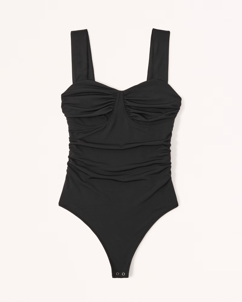 Seamless Fabric Draped Bodysuit | Abercrombie & Fitch (US)