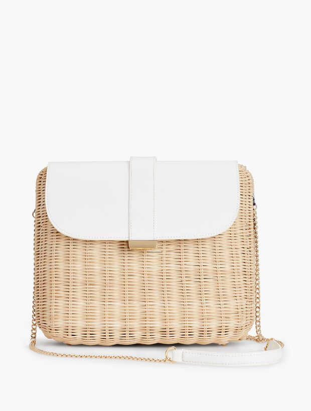 Wicker & Leather Shoulder Bag | Talbots