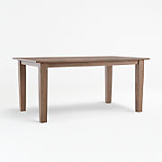 Basque 65" Weathered Light Brown Solid Wood Dining Table + Reviews | Crate & Barrel | Crate & Barrel