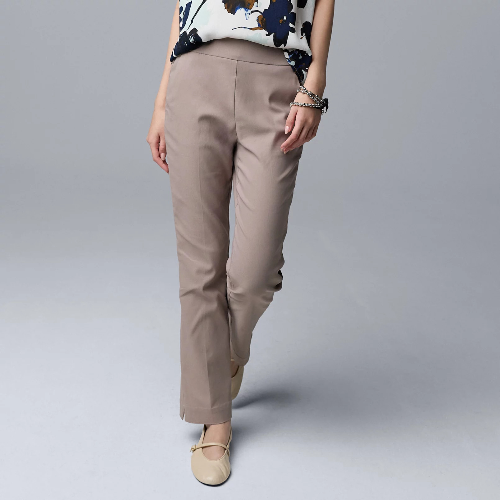 Women's Simply Vera Vera Wang Luxe Twill Ankle Pants | Kohl's