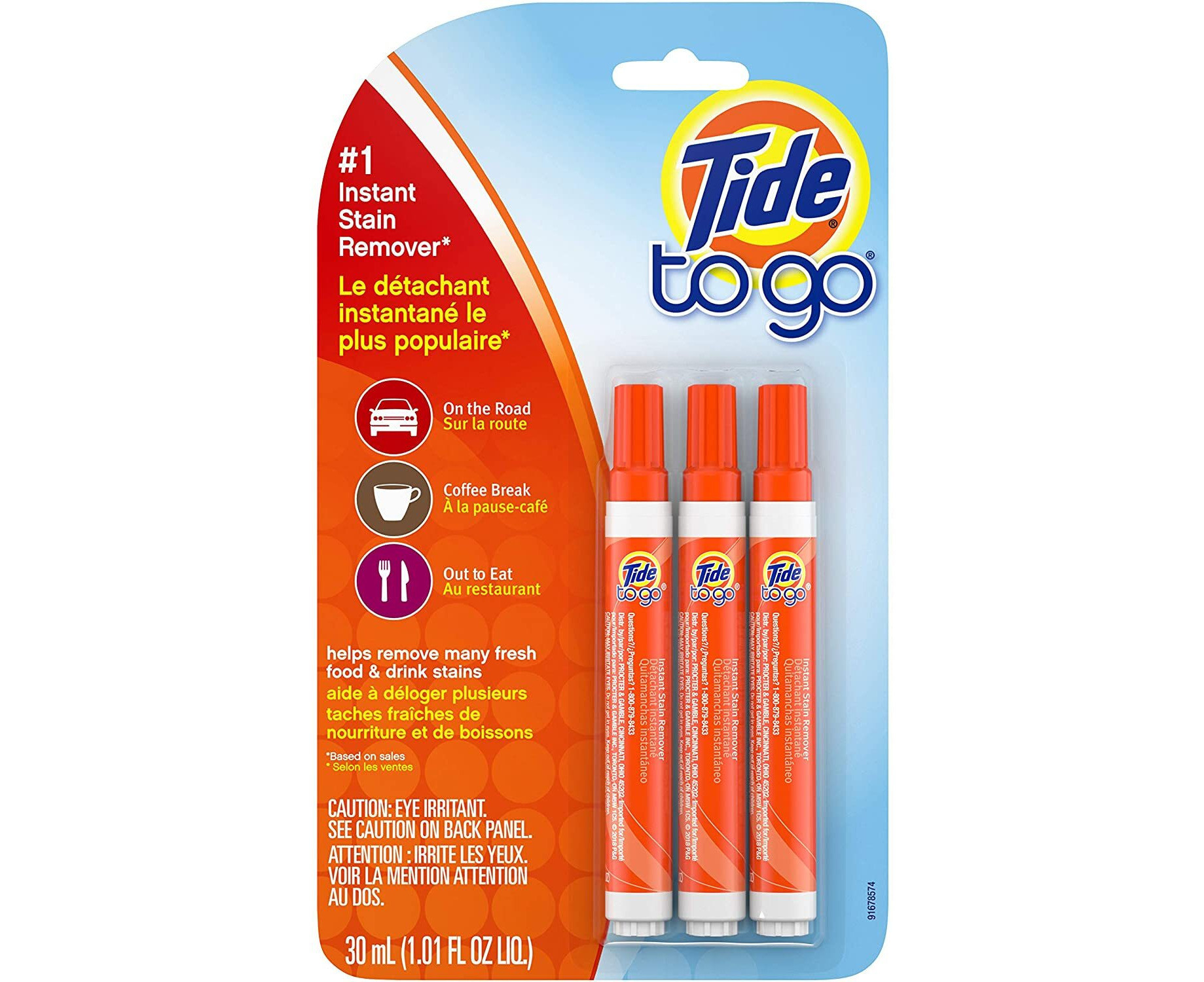 Tide To Go Instant Stain Remover Liquid Pen, 3 Count | Catch.com.au