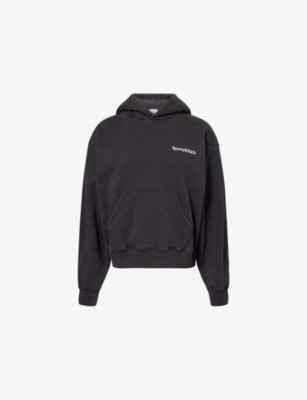 Serif Logo-Embroidered Cotton Hoody | Selfridges