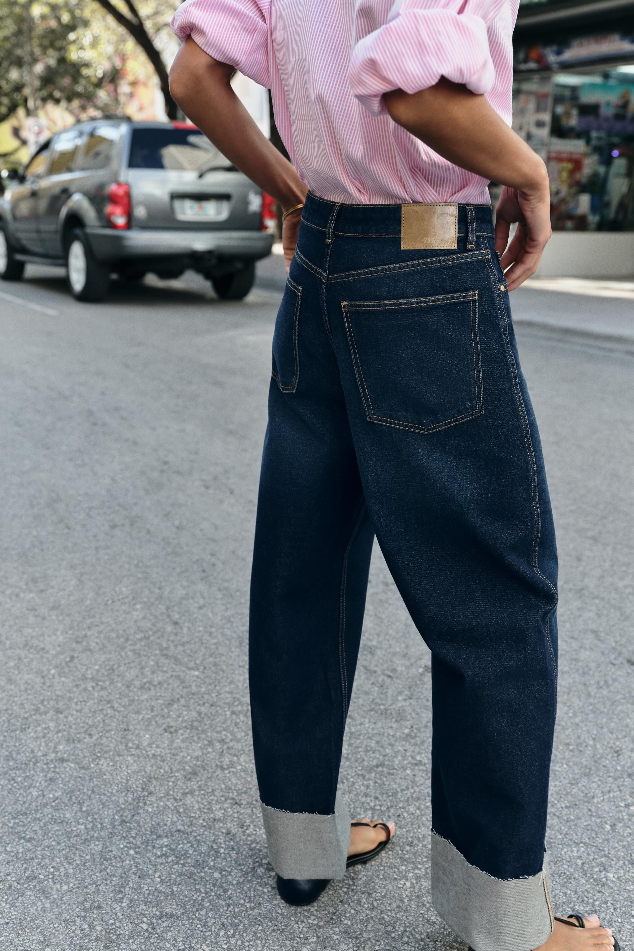 Z1975 MID-RISE BARREL HEM JEANS | Zara Canada