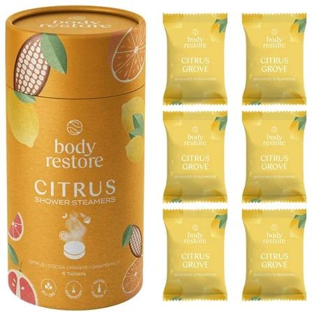 Body Restore 6 Count Shower Steamers for Aromatherapy, Essential Oils, Citrus | Walmart (US)