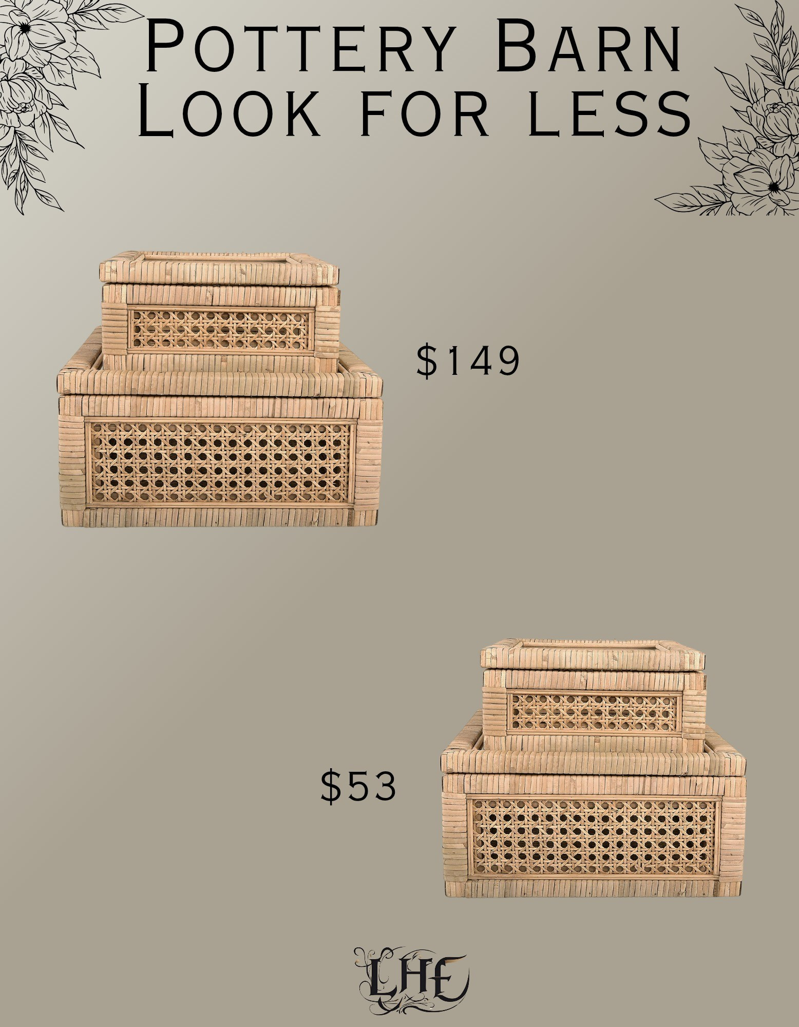 Who doesn't love a designer look for less 😍...Shop by clicking the thumbnails below 👇.  . . Affordable home decor, home decor, home decor living room, stackable baskets, console table decor, nesting boxes, designer inspired, bedroom decor, table decor 

#LTKHome #LTKFindsUnder100 #LTKStyleTip