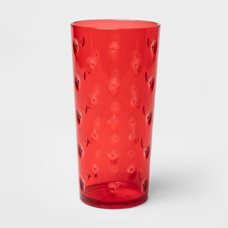 21oz Plastic Strawberry Textured Tumbler Red - Sun Squad™ | Target