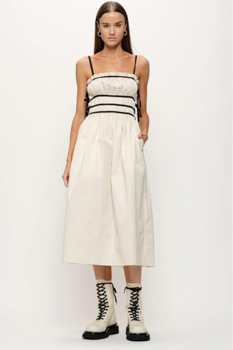 Lena Tie Midi Dress | Confête