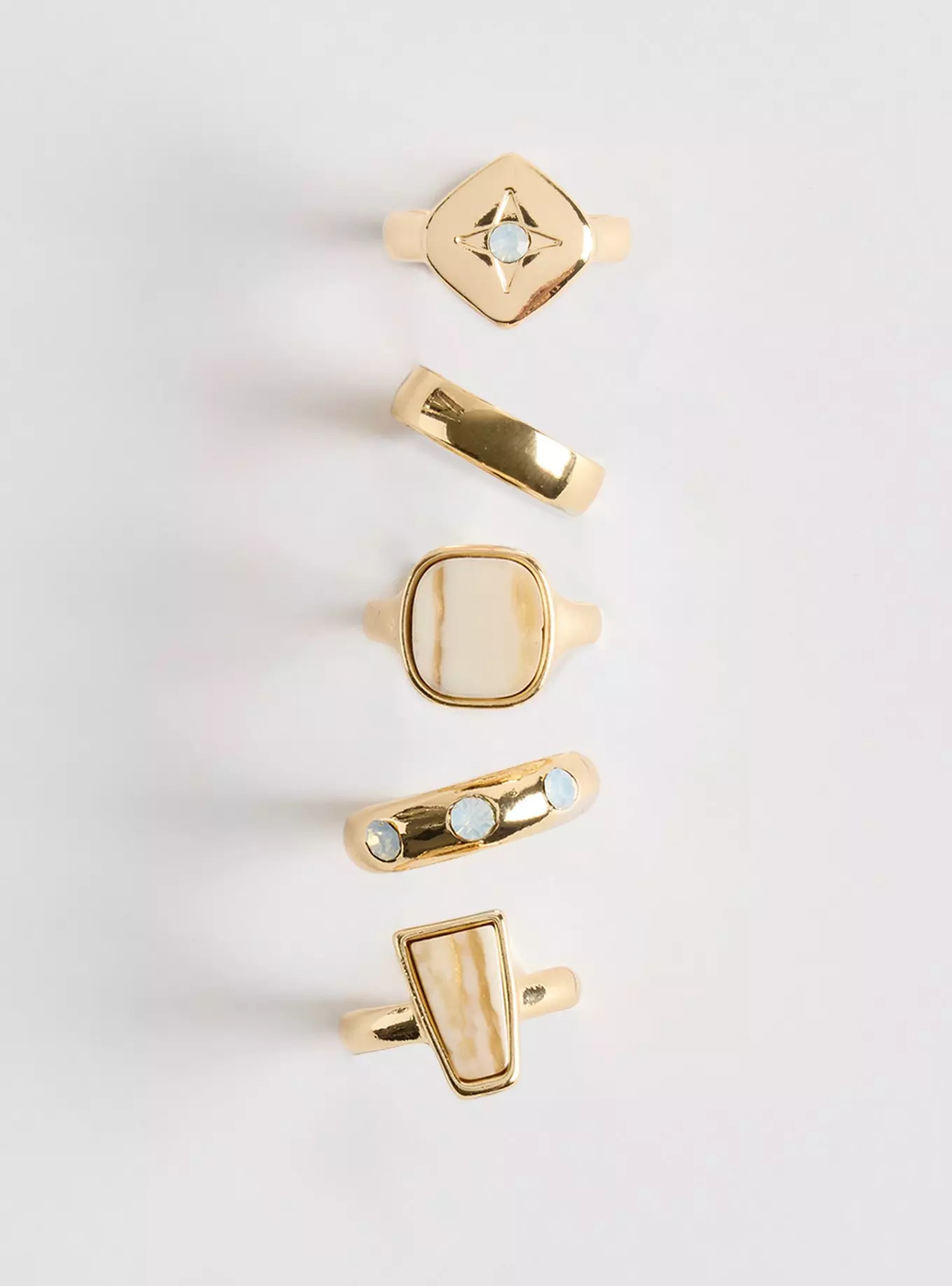 Pearl Stone Signet Ring Set | Torrid (US & Canada)