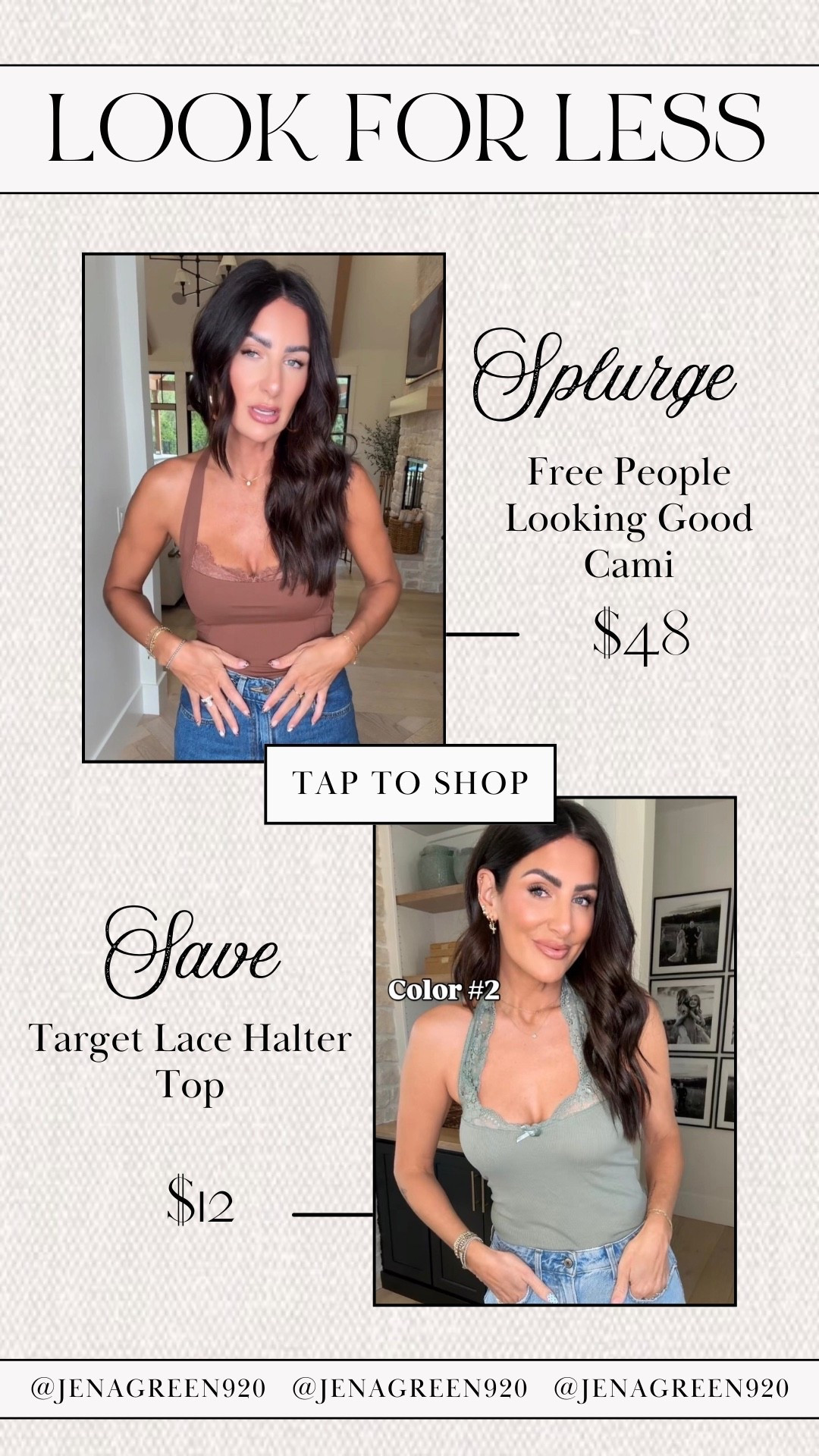 Look For Less | Lace Halter Top | Target Tank Top | Free People Tank Top

#LTKTall #LTKootd #LTKSaleAlert