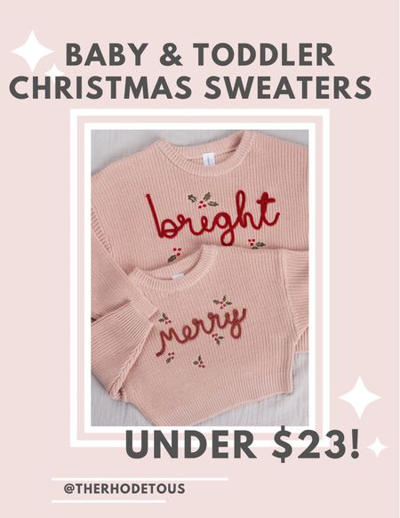 Baby and Toddler Christmas sweaters 

#LTKkids #LTKHoliday #LTKbaby