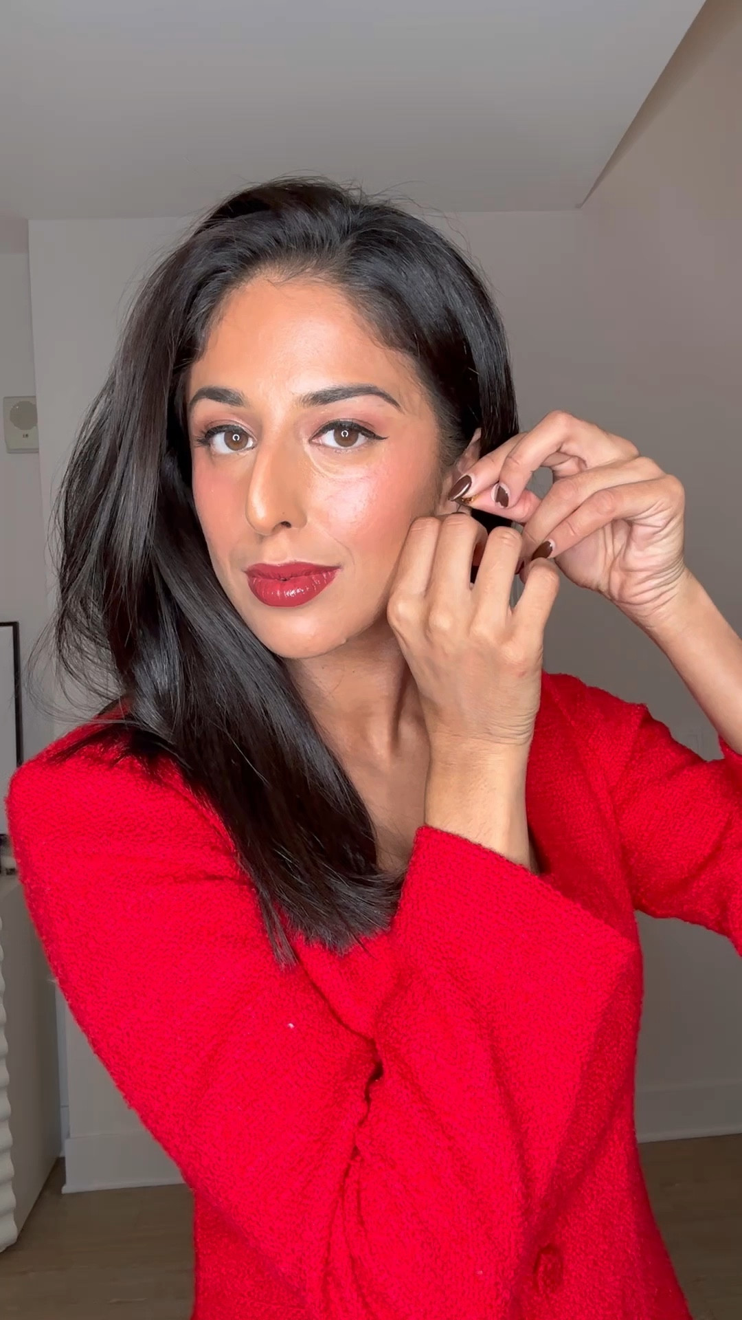 A holiday red lip 