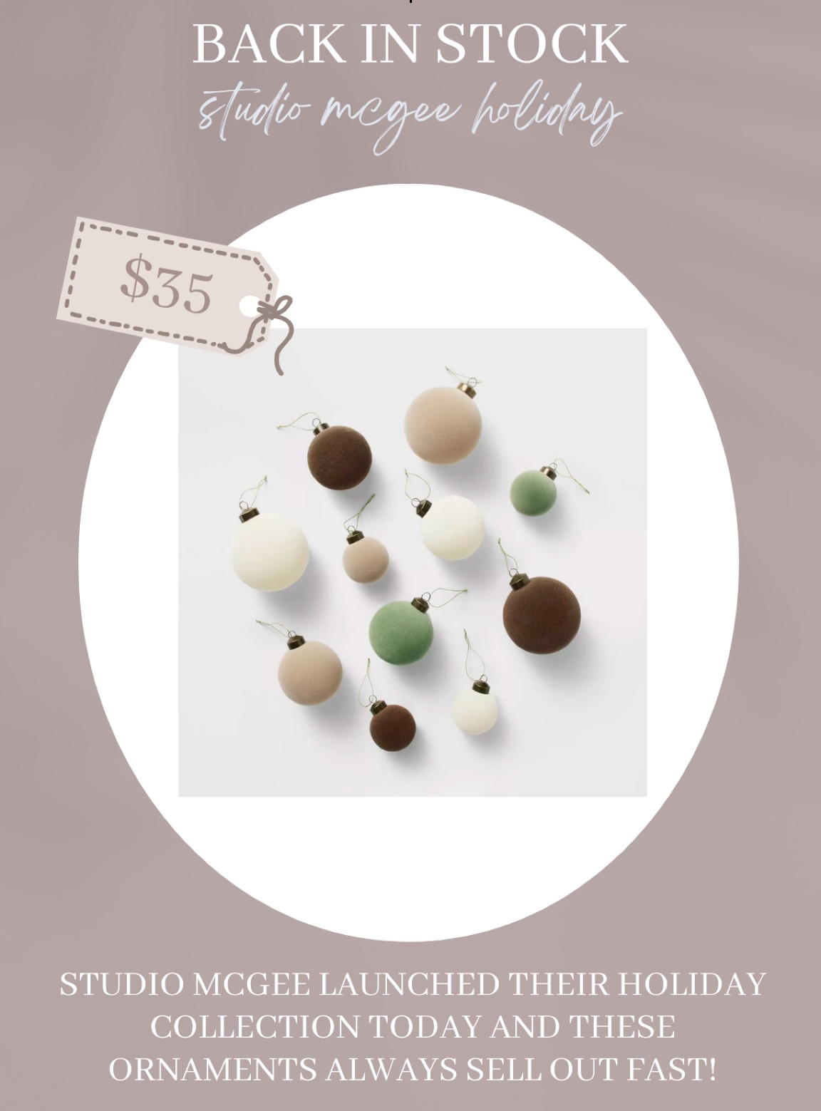 Studio McGee holiday decor back in stock! Velvet ornaments, Christmas decor 

#LTKhome #LTKstyletip #LTKSeasonal