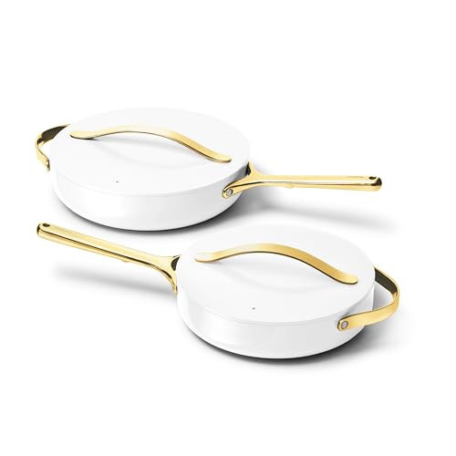 Caraway 10in (3qt) Saute Pan + 12in (4.5qt) Saute Pan Duo White | Amazon (US)
