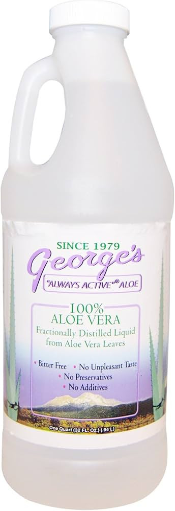 George's Aloe Vera, 100% Aloe Vera Liquid, 32 fl oz (.94 l) | Amazon (US)