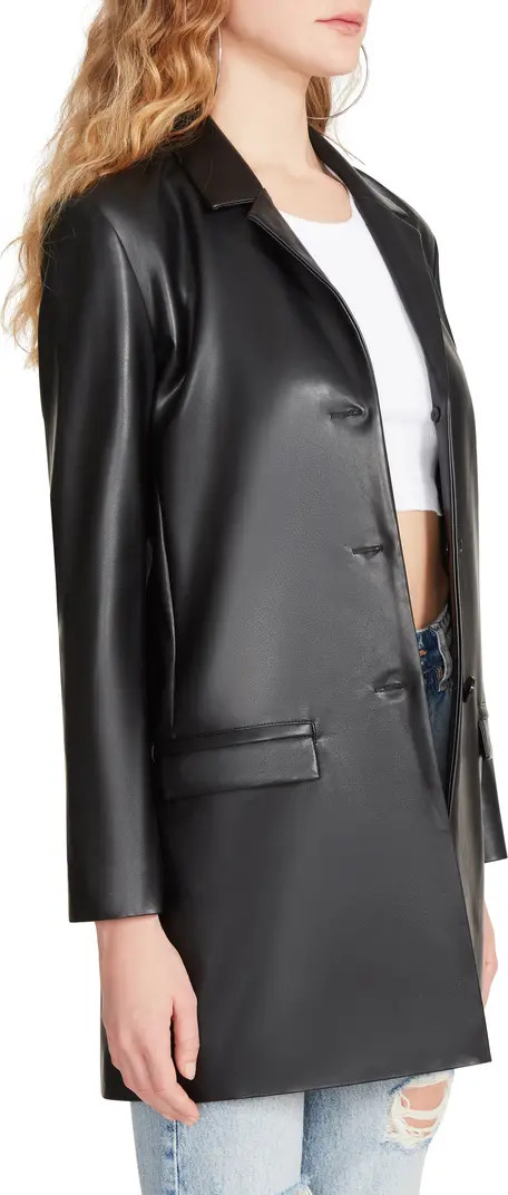 Rock Star Faux Leather Boyfriend Blazer | Nordstrom