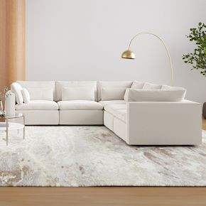 Harmony Modular 5-Piece L-Shaped Sectional (112"–132") | West Elm (US)