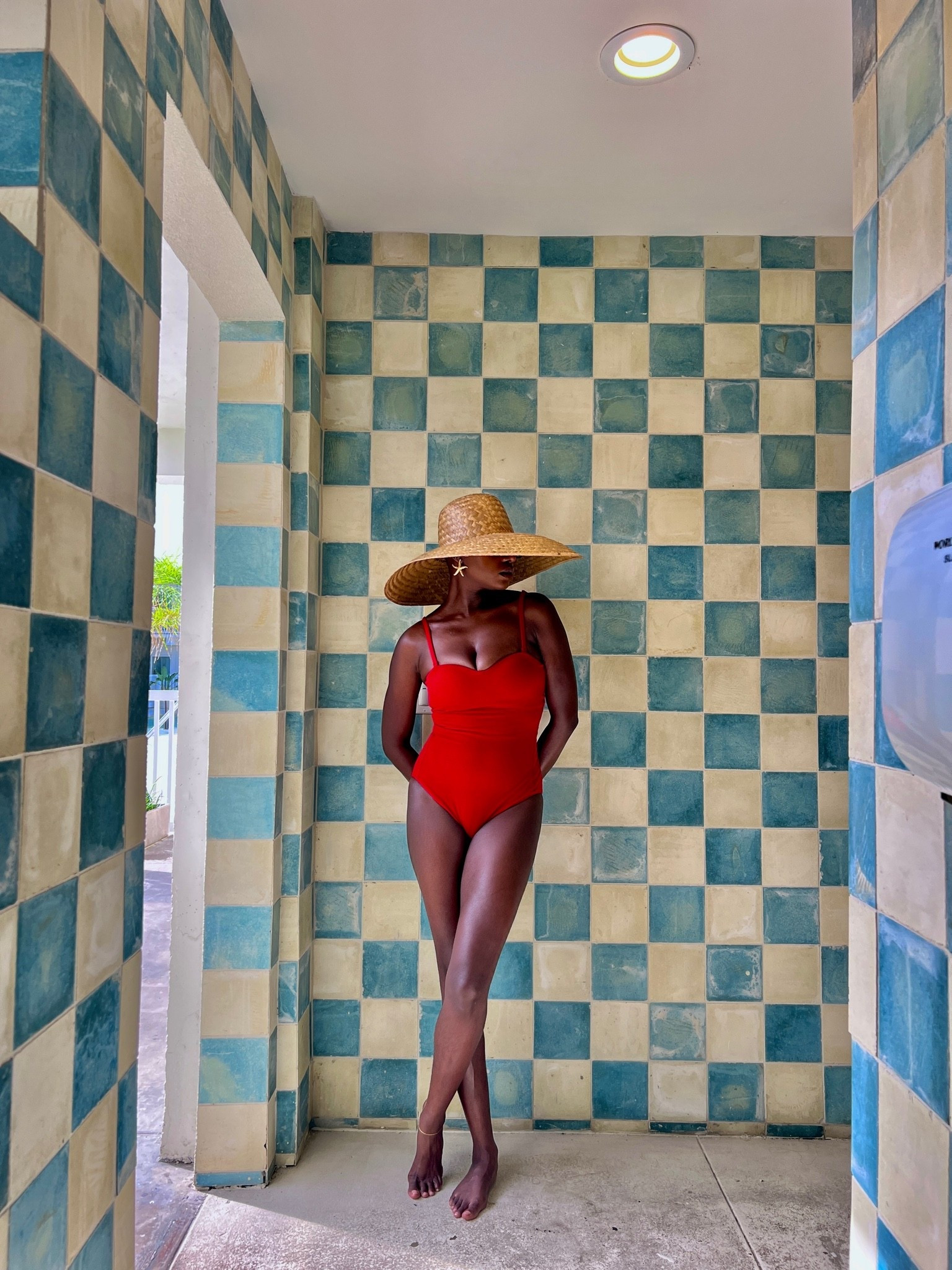 The perfect red one piece swimsuit and gold starfish earrings for a pool day.

#LTKootd #LTKSwim #LTKTravel