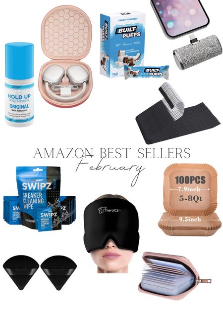 Amazon February best sellers! 

SWIPZ sneaker wipes, air fryer liners, small portable charger, non-slip hangers, best protein bars, TheraICE headache relief, apple headphones case, body adhesive glue, makeup powder puffs, card organizer

#LTKFind #LTKtravel #LTKhome