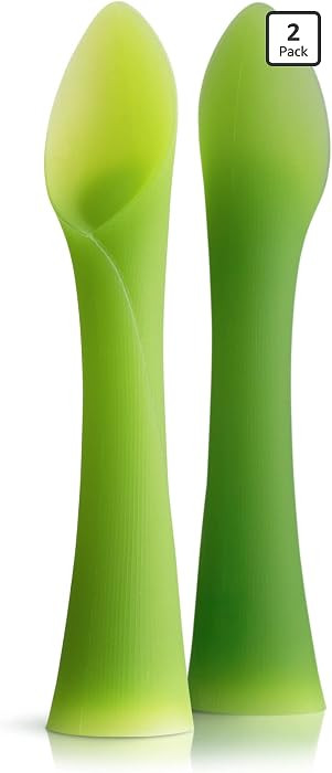 Olababy 100% Silicone Soft-Tip Training Spoon for Baby Led Weaning 2pack | Amazon (US)