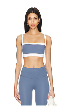 Splits59 Monah Rigor Bra in Steel Blue & White from Revolve.com | Revolve Clothing (Global)