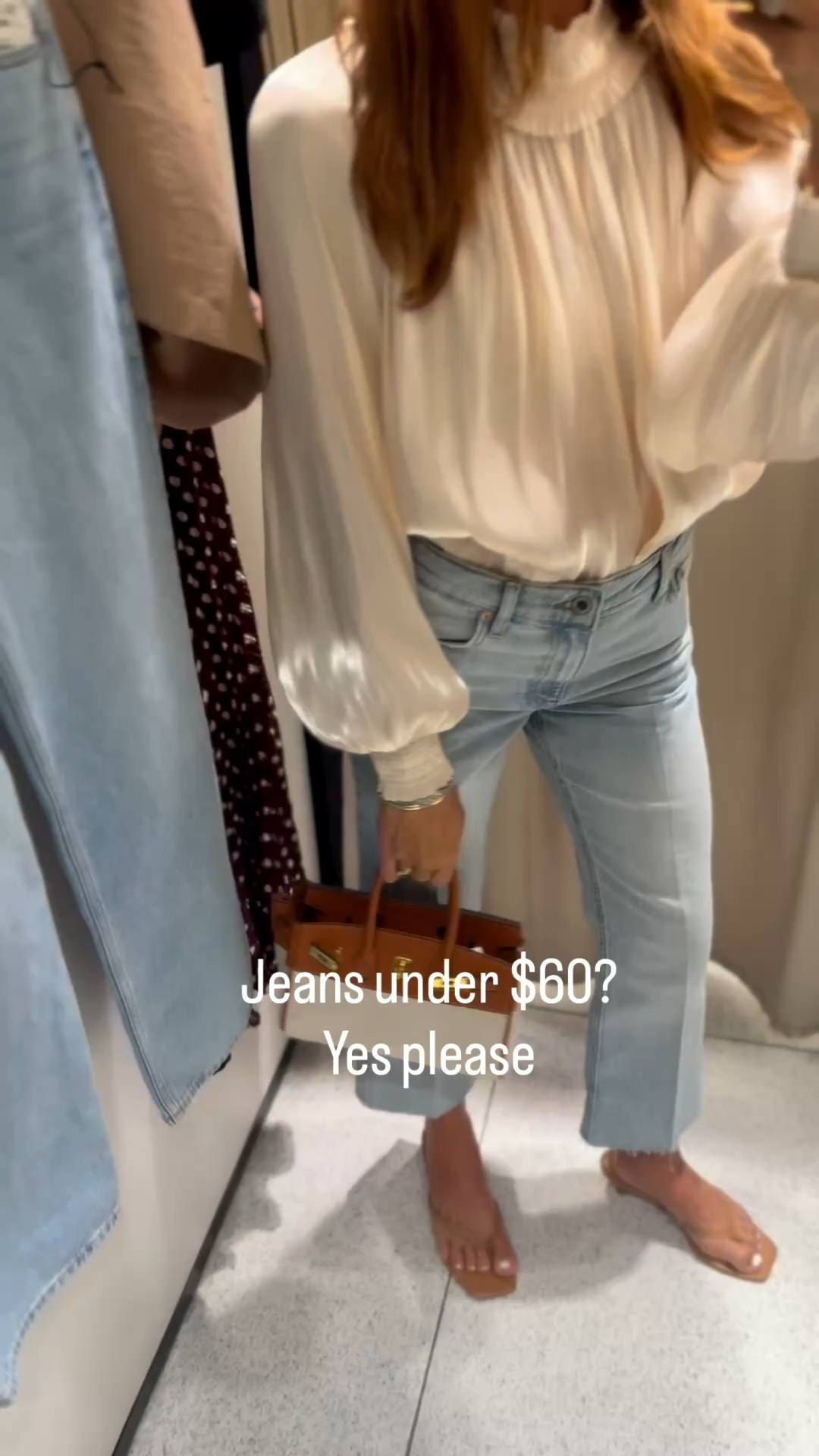 Crop jeans under $60 
Size 4 shown 
Top I sized up 
