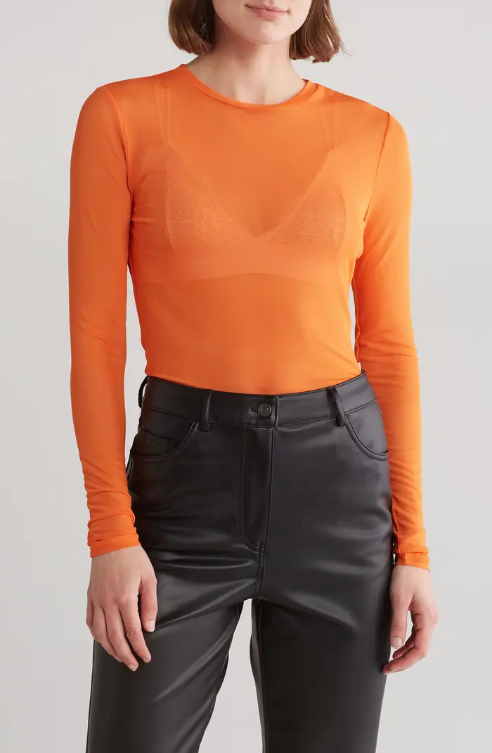 Sunny Long Sleeve Mesh Top | Nordstrom Rack