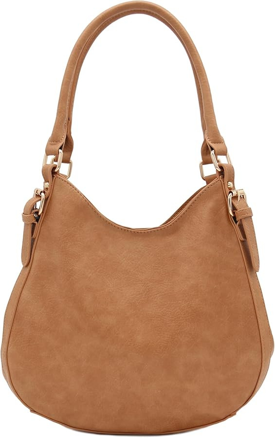Lightweight 3 Compartment Faux Leather Medium Hobo Bag | Amazon (US)