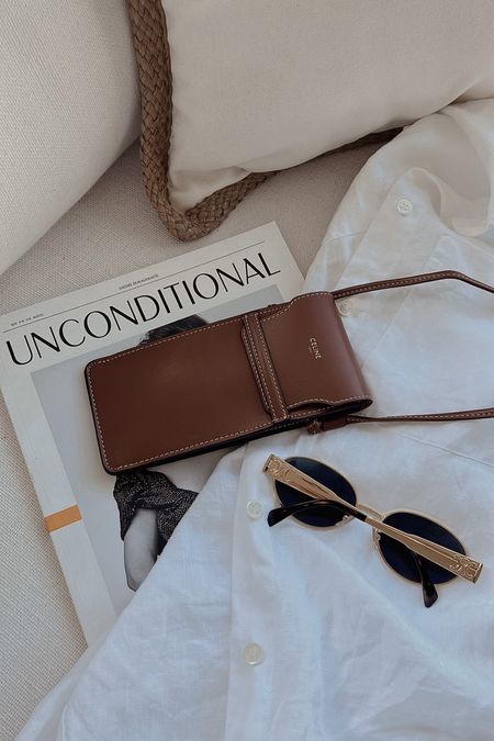 Celine oval metal sunglasses. 
Linen shirt  

#LTKMostLoved #LTKstyletip