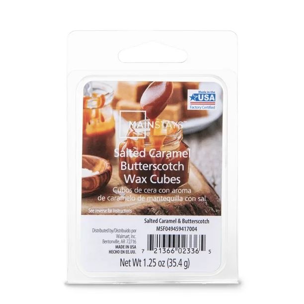 Salted Caramel Butterscotch Scented Wax Melts, Mainstays, 1.25oz (6 Pack) | Walmart (US)