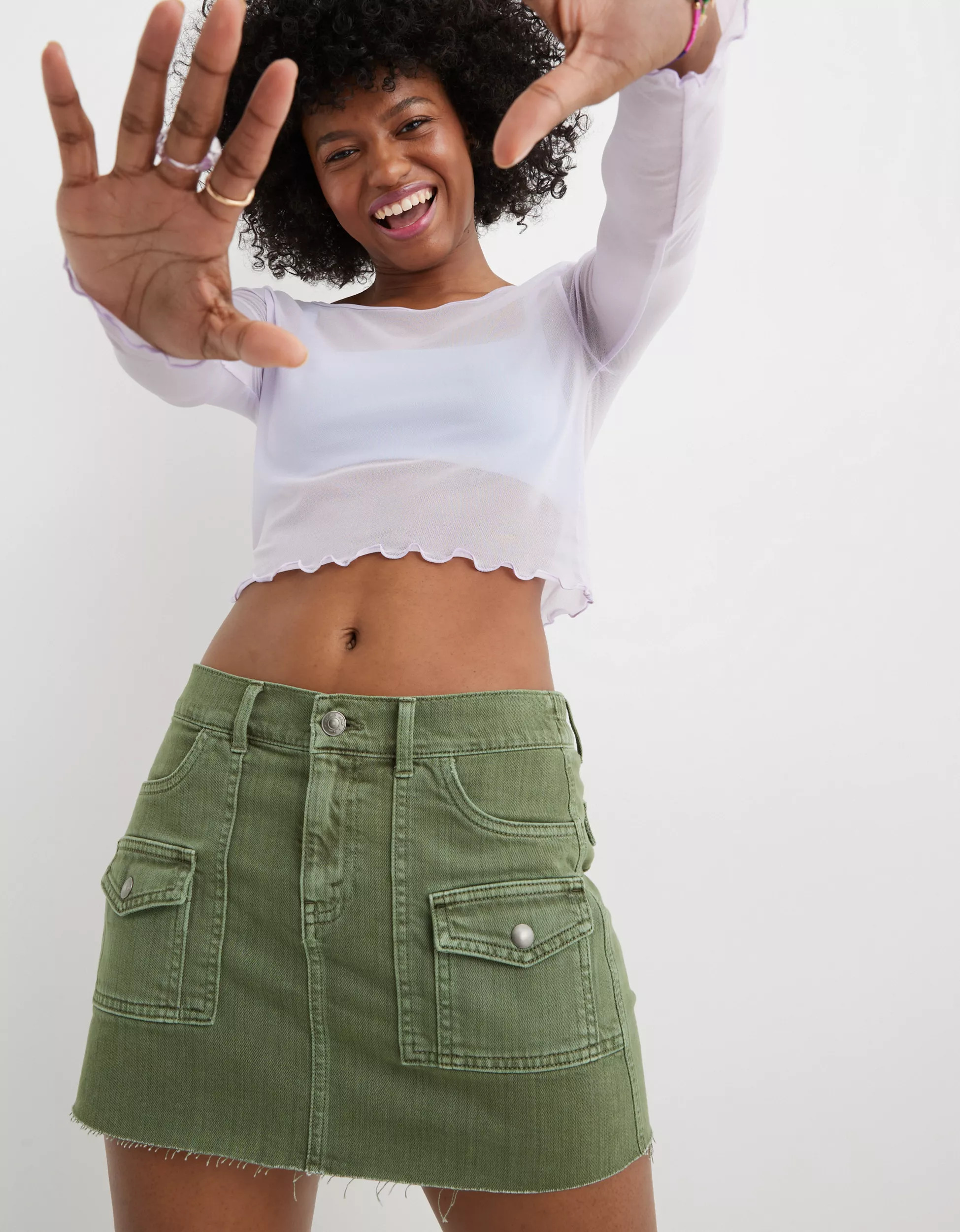 Aerie Cargo Micro Mini Skirt | Aerie