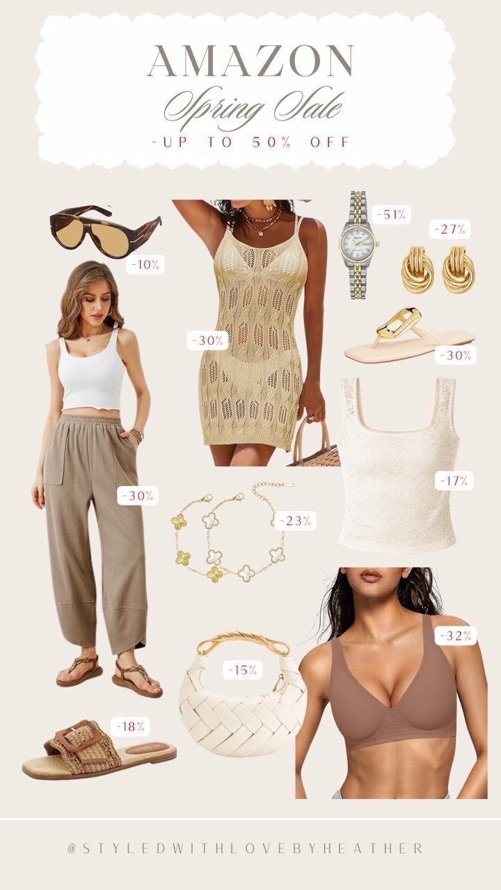 The Amazon Spring Sale is SO good this year 🤍
I went through everything and picked the pieces that are actually worth it — from everyday fashion staples to home upgrades I personally love.

So many of these are on sale right now (some up to 50% off 👀), and they’re the kind of items you’ll use daily — not just impulse buys.



#LTKSeasonal #LTKgrwm #LTKSaleAlert